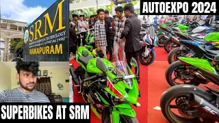 Taking my SUPERBIKE to SRM RAMAPURAM 🔥|| STUDENTS  REACTION 😍|| ZX6R 💚|| UNKNOWNRIDER