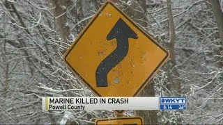 Marine killed in crash