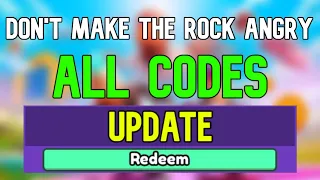 New Don't Make The Rock Angry Codes | Roblox Don't Make The Rock Angry Codes (December 2023)