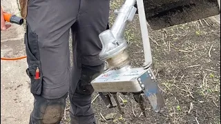 The Powerschoffel attachment on the Stihl KMA 130 R