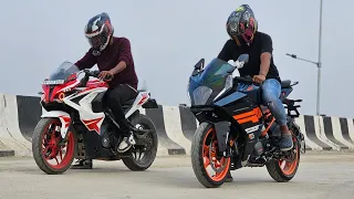 2024 KTM Rc200 Vs Pulsar Rs200 Race | Comparison