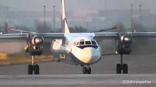 Genex Ltd Antonov AN-26 taxiing & Take Off at Leipzig Halle Airport (HD)
