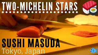 2 Michelin Star Omakase in Tokyo, Japan: Sushi Masuda.  [4K HD]