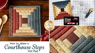 How to Make a Courthouse Steps Hot Pad  |  a Shabby Fabrics Tutorial