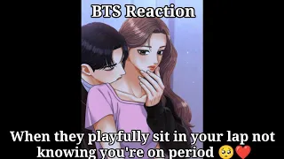 bts imagine : when they playfully sit in your lap not knowing you're on period 🥺 #btsimagines #btsff