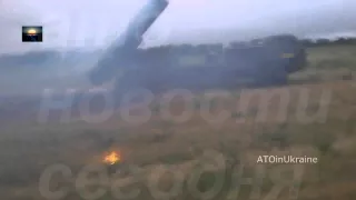 РСЗО 'Ураган' ВСУ в действии Multiple Rocket Launcher 'Uragan' 720p 60fps