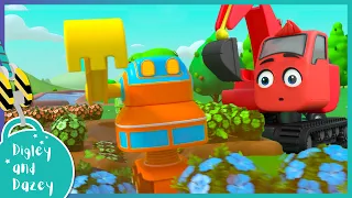🚧 Robot Digger Returns 🚜 | NEW EPISODES | DIGLEY AND DAZEY | Construction Truck Cartoons for Kids