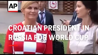 Croatian president in Russia for World Cup match