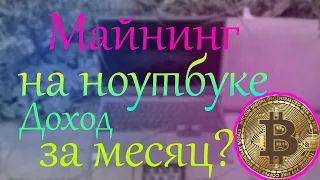 Майнинг на ноутбуке, реальный доход за месяц