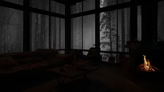 Dormitorio Acogedor Sumérgete En La Sensación De Una Noche De Bosque Para Un Sueño Profundo 🌧️🛌💤