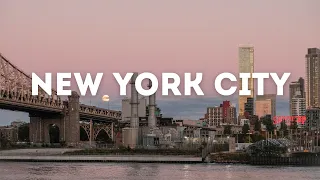 Walking Roosevelt Island at Sunset | New York City River Walk | Manhattan Skyline 4K 60fps