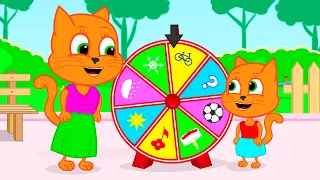 Cats Family in English - Adventure machine Cartoon for Kids