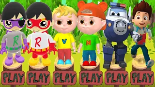 Tag with The Titans vs Vlad and Nikita vs PAW Patrol Ryder vs Super Wings Jett Run Gameplay