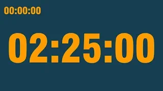 2 hour 25 minute timer (with end alarm, time elapsed and progress bar)