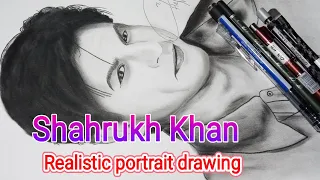 Drawing Of ShahRukh Khan | Realistic portrait drawing