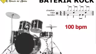 Bateria rock 100 bpm