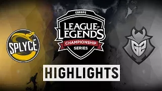 SPY vs. G2 - EU LCS Week 7 Day 1 Match Highlights (Spring 2018)