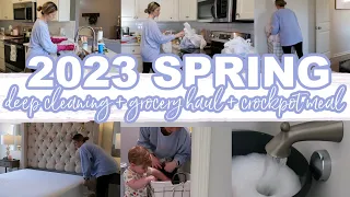 2023 EXTREME CLEANING MOTIVATION | GROCERY HAUL + CROCKPOT MEAL | SPRING CLEANING | Lauren Yarbrough