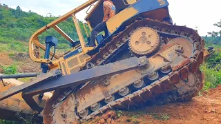 The CAT D6R XL Bulldozer Almost Overturned While Working to Open New Plantation Land