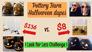 3 POTTERY BARN HALLOWEEN CANDLES | dollar tree diy dupes | look for less challenge sept 2020