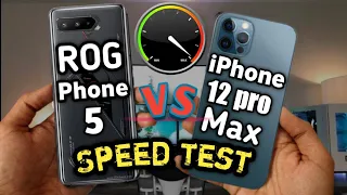 asus rog phone 5 vs iphone 12 pro max speed test !! asus rog phone 5 vs iphone 12 pro max