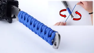 Twisted Overhand Knot Paracord Knife Handle Wrap - How to Make - CBYS Paracord Tutorial