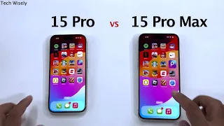 iPhone 15 Pro vs 15 Pro Max - Speed Performance Test