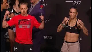 Rose Namajunas vs. Jéssica Andrade - Weigh-in Face-Off - (UFC 237: Namajunas vs. Andrade) - /r/WMMA