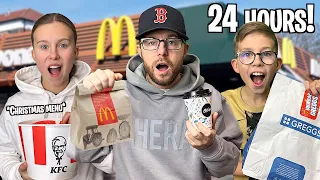 Eating ONLY CHRISTMAS MENU FOODS for 24hours!! *FAST FOODS*