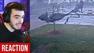 Intense TORNADO Surveillance Footage (REACTION)