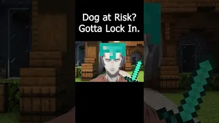 Dog at risk? gotta lock in #shorts #memes #minecraft #funny #lockin