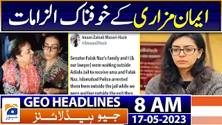 Geo Headlines Today 8 AM | NAB summons Imran Khan in Al-Qadir Trust case on May 18 | 17th May 2023