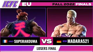 SuperAkouma (Akuma) vs Madara521 (Geese) Losers Final - ICFC EU Tekken 7 Fall 2022 Finals