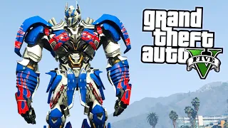 COMPREI o GIGANTE OPTIMUS PRIME dos TRANSFORMERS no GTA 5 !