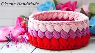Basket of crochet knitting yarn. basket crochet