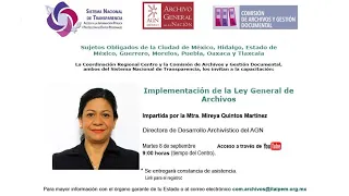 Implementación de la Ley General de Archivos