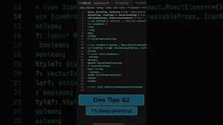 Web Dev Tips #2: TS Docs Shortcut