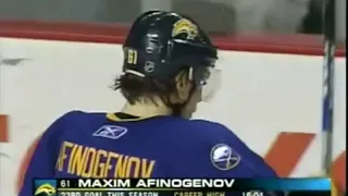 Max Afinogenov scores vs Oilers for Sabres (15 feb 2007)