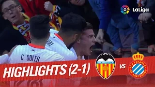 Highlights Valencia CF vs RCD Espanyol (2-1)