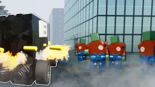 TANK DESTROYS ZOMBIES IN CITY! - Brick Rigs Gameplay - Lego Zombie Apocalypse mode