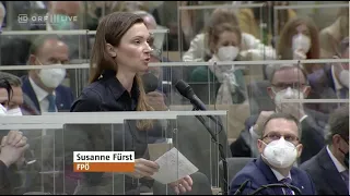 Susanne Fürst - Masken im Parlament - 9.4.2021