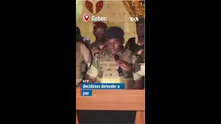 Militares anunciam golpe no Gabão pela televisão #shorts