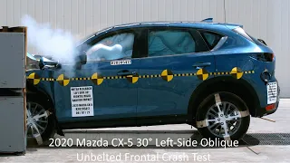 2021 Mazda CX-5 30° Left-Side Oblique Unbelted Frontal Crash Test (THOR Dummy Assessment)