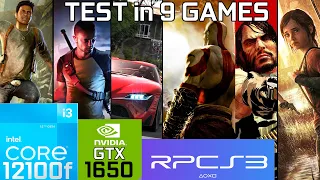 RPCS3 - Test 9 Games with GTX 1650 - i3 12100f