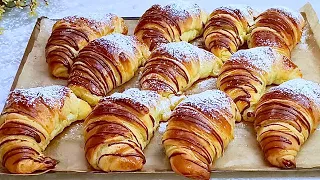 If you have 1 egg, milk and flour! prepare these Croissant in a simple and super tasty way. #Asmr