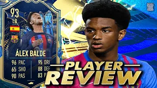 93 TEAM OF THE SEASON ALEX BALDE PLAYER REVIEW! - TOTS - FIFA 23 Ultimate Team