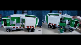 Lego City Garbage Truck W/Side Loading & Compactor Complete