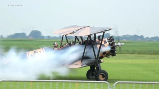 Oostwold Airshow Arrival Boeing Stearman Flying Circus old crow (the storyteller) Saturday 2017