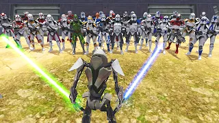 Can ALL Clone Commanders Hold Bunker VS Grievous!? - Men of War: Star Wars Mod Battle Simulator