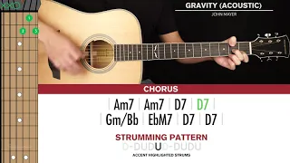 Gravity Acoustic Guitar Cover John Mayer 🎸|Tabs + Chords|